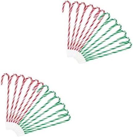 NUOBESTY 24 Pcs Christmas cane pen christmas decor candy gift Christmas Candy Cane Ballpoint Pens christmas gift stationery writing pens xmas tree pendants christmas tree pull tube gel
