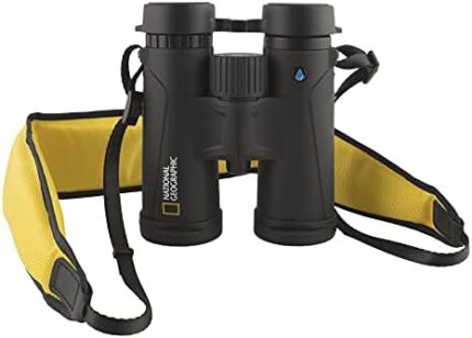National Geographic Waterproof 10x42 Fully Coated Roof Prism Binoculars for Adults with Floating Neck Strap for Bird Watching Hunting Hiking Outdoor Activities Travel and Sports.