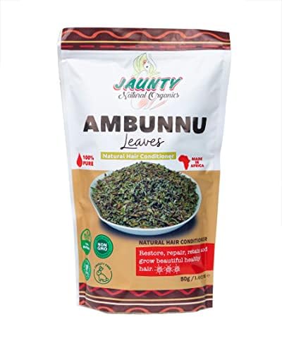 Natural Ambunnu Leaves 52g | Herbal Hair Growth and Scalp Repair Shampoo | Promotes Longer and Thicker Hair for Girls, Women, Men | Conditioner & Detangler from Chad