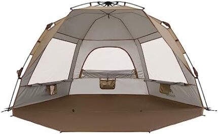 Naturehike Beach Tent Sun Shelter for 3-4 Person, Automatic Easy Set up Pop up Instant Tent, UPF50+ UV Protection Portable Canopy Privacy Tent