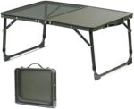 Naturehike Folding Camping Table with Mesh Desktop, Adjustable Aluminum Portable Grill Table with Carry Handle for Outdoor, Picnic, RV Travel, Beach, Backyard, BBQ