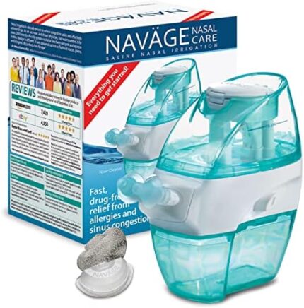 Navage Nasal Care Starter Bundle Nose Cleaner, 20 SaltPods, Plus Bonus 10 SaltPods