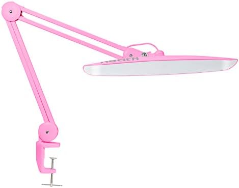 Neatfi XL 2,200 Lumens LED Task Lamp, 24W Super Bright Desk Lamp, 117 Pcs SMD LED, 4 Level Brightness, Dimmable, Task LED Light for Home, Office, Workbench (Non-CCT, Pink)