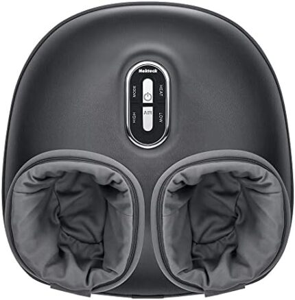 Nekteck Shiatsu Foot Massager Machine with Soothing Heat, Deep Kneading Therapy, Air Compression, Improve Blood Circulation and Foot Wellness,Relax for Home or Office Use(Gray)