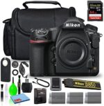 Nikon D850 45.7MP DSLR Digital Camera (Body Only) (1585) Deluxe Bundle with 64GB Extreme PRO SD Card + (2) Extra Compatible Batteries + Large Camera Bag + Wireless Remote (Renewed)