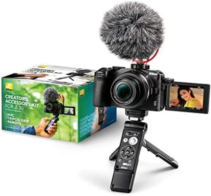 Nikon Z 30 Content Creator Bundle with FTZ II Adapter | Our Most Compact mirrorless Camera with 16-50mm Zoom Lens, vlogging Accessory kit and Adapter for Using Nikon DSLR Lenses | USA Model
