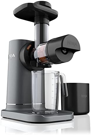 Ninja JC151 NeverClog Cold Press Juicer, Powerful Slow Juicer with Total Pulp Control, Countertop, Electric, 2 Pulp Functions, Dishwasher Safe, 2nd Generation, Charcoal