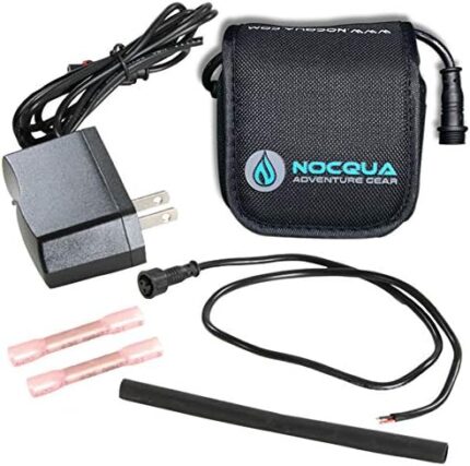 Nocqua Pro Power Water-Resistant Battery and Charger Kit - Compatible with GPS, Depth and Fish Finders, and Most 12V Electronics