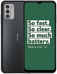 Nokia G42 Dual-SIM 128GB ROM + 6GB RAM (Only GSM | No CDMA) Factory Unlocked 5G Smartphone (So Grey) - International Version