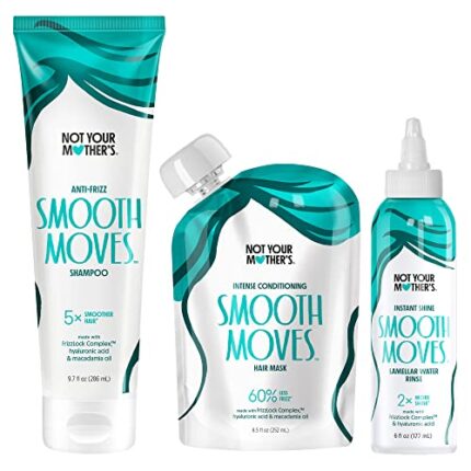 Not Your Mother's Smooth Moves Anti-Frizz Shampoo and Hair Masque with Lamellar Water Hair Rinse (3-Pack) - Frizz Control Hair Care Product For All Hair Types - Hair Moisturizer, Enhances Hair Shine