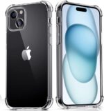 Novo Icon Clear Case for iPhone 15 Case, Premium Air Cushion Drop Protection, Transparent Shockproof TPU Bumper Case Cover, Scratch Resistant, for iPhone15 6.1 Inch - Clear