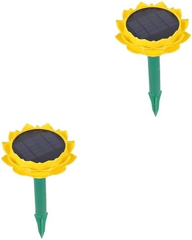 OSALADI 2 pcs Buddhist Lotus Speaker Garden Music Speaker Solar Powered Speaker Outdoor Solar Speakers Patio Speaker Waterproof Speaker Outdoor Wireless Speaker Microphone Plastic Charge