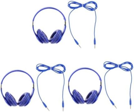 OSALADI 3pcs Headphones Earphones Wired Over- Ear Headphone Gaming Headphone Wire Headphone Wired Earphones Wired Headphone Over-Ear Headphone Headset Computer Plastic