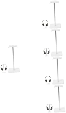OSALADI 5pcs Headphone Stand desk earphone stand desk headset hanger gaming headphones hanger studio desk metal hangers desk headset holder z6 Storage rack white detachable aluminum alloy
