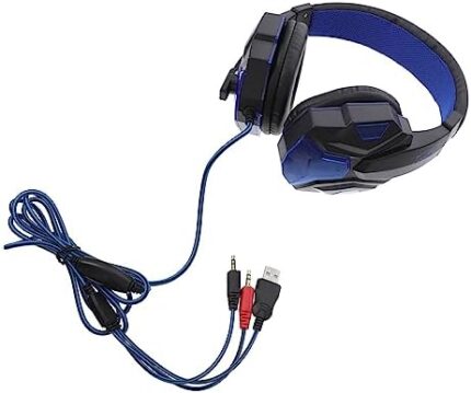 OSALADI Luminous Gaming Headset Wired Gaming Headset On Ear Headset Wired Headset Over Ear Headphone Headset with Microphone Headphones Over Ear Wired Travel Headphones abs Ear Pads Shine