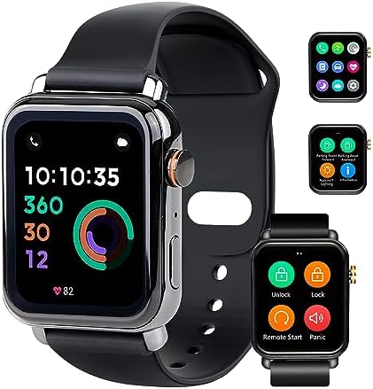 OTOFIX Smart Watch, 50+ Sport Modes, 1.78’’ Fitness Tracker Smartwatch, Heart Rate & Blood Oxygen Monitor, Answer/Make Call, 4 Days Using, Voice Control Over Vehicle, Answer/Make Call, Black