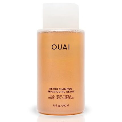 OUAI Detox Shampoo - Clarifying Shampoo for Build Up, Dirt, Oil, Product and Hard Water - Apple Cider Vinegar & Keratin for Clean, Refreshed Hair - Sulfate-Free Hair Care (10 oz)