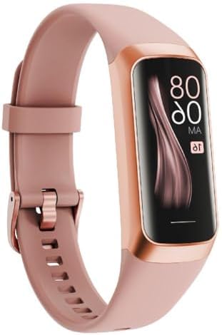 OUSFANAM Fitness Trackers Watch Heart Rate Monitor Step Counter IP67 Waterproof Activity Trackers with Pedometer Sleep Monitor Black Fitness Watch