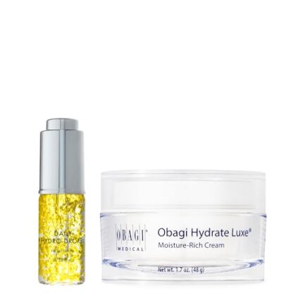 Obagi Day to Night Hydration Skincare Set – Hydrate Luxe + Hydro-Drops Facial Serum Trial Size – Ultra-Rich Non-Comedogenic Night Face Moisturizer, 1.7 oz & Weightless, Hydrating Facial Serum, 5 ml