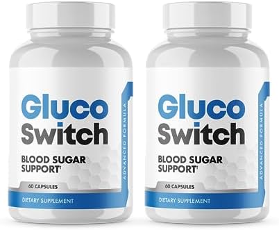 (Official 2 Pack) GlucoSwitch Advanced Formula - Gluco Switch Capsules Extra Strength Support Pills Glucoswitch Advanced Pills Gluco Switch Reviews Advanced Formula Extra Strength (120 Capsules)