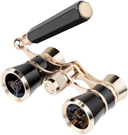 Opera Glasses,3X25 Theater Binoculars with Foldable and Extendable Handle,Portable Theater Glasses,Vintage Small Binoculars for Concerts Theater Cinema Opera,Gifts for Women