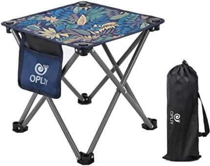Opliy Camping Stool, Folding Samll Chair 13.5 inch Portable Camp Stool for Camping Fishing Hiking Gardening and Beach, Camping Seat with Carry Bag