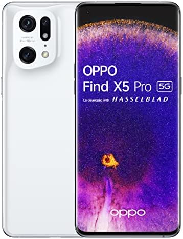 Oppo Find X5 Pro 5G Dual 256GB ROM 12GB RAM Factory Unlocked (GSM Only | No CDMA - not Compatible with Verizon/Sprint) China Version | No Google Play Installed Mobile Cell Phone - Ceramic White