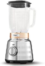 Oster Beehive Performance 3 Speed Turn Dial 7-Cup Blender, Countertop Small Kitchen Appliance with 1100 Watt Motor, Silver/Copper