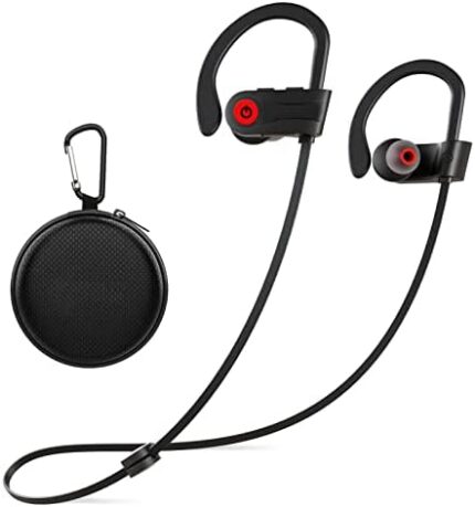 Otium Bluetooth Earbuds Wireless Headphones Bluetooth Headphones, Sports Earbuds, IPX7 Waterproof Stereo Earphones for Gym Running 15 Hours Playtime Sound Isolation Headsets,Black