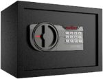 PATRON Personal Safe Box for Money,Document Cash Home Safe with Digital Keypad Key, Large Cabinet Safe,Lock Money Safety Deposit Box for Home and Office,1.13 Cubic,Black