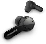 PHILIPS T3217 True Wireless Headphones with Dual-mic Environmental Noise Cancellation for Clear Calls and IPX5 Water Resistance, Black (TAT3217BK/00)