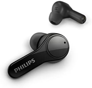 PHILIPS T3217 True Wireless Headphones with Dual-mic Environmental Noise Cancellation for Clear Calls and IPX5 Water Resistance, Black (TAT3217BK/00)