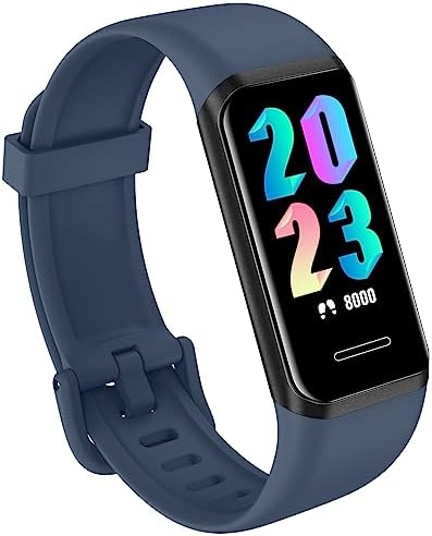 POIUZET Fitness Tracker Watch 1.1" with Heart Rate, Blood Oxygen, Sleep Monitor, Fitness Watch with Pedometer, IP68 Swimming Waterproof, Smart Watch with Step Tracker for Women Men