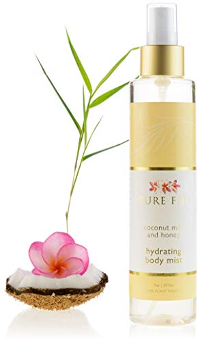 PURE FIJI Hydrating Body Oil Mist - Moisturizing Body Oil After Shower - Essential Natural Bath Oil - Hair and Spray Moisturizer for Body with Vitamin E, Coconut Milk and Honey, 7 oz