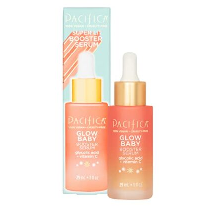 Pacifica Beauty, Glow Baby Booster Serum For Face, Vitamin C and Glycolic Acid, Brightens and Supports, For All Skin Types, Fragrance Free, Clean Skin Care, Vegan & Cruelty Free , 1 Fl Oz