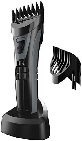 Perry Ellis Hair and Beard Trimmer for Men with Charging Stand | Hair Trimmer and Beard Grooming Kit for Men | Beauty & Personal Care Products | Cordless Body Hair Trimmer for Men | 45-Min Battery
