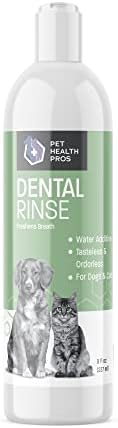 Pet Health Pros Dog Breath Water Additive - Cat & Dog Water Additive for Dental Care - Dog Dental Water Additive for Dogs Teeth and Bad Breath Treatment for Dogs and Cats - Odorless & Tasteless - 8 oz