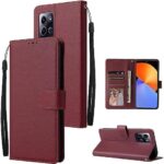 Phone Back Cover Slim Case Compatible with Infinix Note 30 Pro Wallet Case with Card Holders, Premium PU Leather Wallet Case [Wrist Strap] TPU Lined Anti-Shock Shockproof Shell Case Cover sleeves ( Co