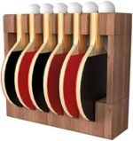 Ping Pong Paddle Storage Rack Table Tennis Racket Display Wall Mounted Holder Balls Storage in Bar Room, Game Room, Office Break Room, Garage, Bedroom