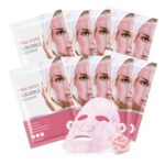 Pink Rose O2 Bubble Face Mask Skincare, Deep Cleansing Sheet Masks for Face, Rose Facial Mask, Hydrating Facial Sheet Mask for Women Skin Care, Purifying & Moisturizing & Brightening, 10 Pack