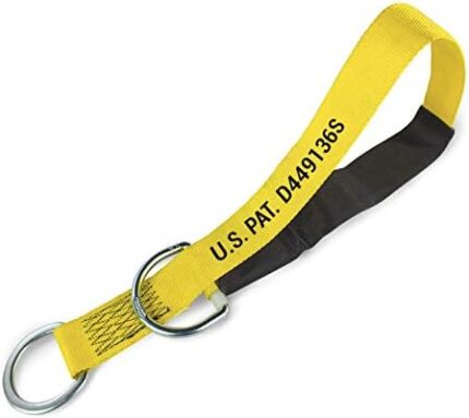 Premium 4-Foot Cross-Arm Straps with Large and Small D-Rings | Safety Harness Fall Protection | Reusable Fall Protection Anchor Strap | Tie Down Concrete Anchors