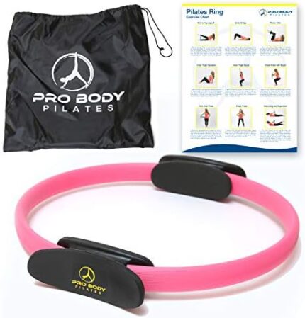 ProBody Pilates Ring Circle, Fitness Ring Magic Circle, Pilates Ring 14 Inch for Thigh Workout, Yoga Ring Thigh Toner, Inner Thigh Exercise Equipment for Women, Pilates Equipment Thigh Master