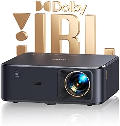 Projector 4K with Android TV, YABER K2s 800 ANSI WiFi 6 Bluetooth Projector, Sound by JBL, Dolby Audio, Auto Focus & Keystone, Native 1080P 4K Supported Outdoor Movie Projector with Netflix 7000+ Apps