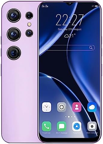 QIMHAI 6.82Inch Unlocked Cell Phone Android Phones 3GB RAM+32GB ROM Full Screen Straight Talk Phone Glass Back Cover Boost Mobile Phones Smart Phones Unlocked New for Android10.0 (Pink)