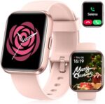 Quican Empower Your Lifestyle with The Bluetooth Call Smartwatch for Women, Health and Sleep Monitor, Fitness Tracker, Alexa, Waterproof, 7-Day Battery Life Smart Watch, Compatible with Android iSO