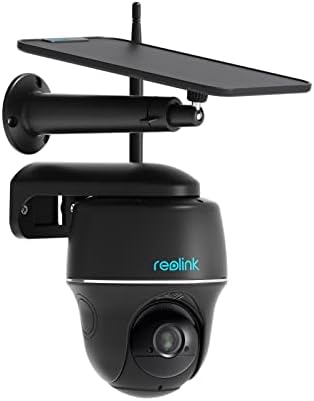 REOLINK 2K Security Camera System Wireless Outdoor, Pan Tilt Battery Solar Cam with 2.4/5GHz Dual-Band WiFi, Smart Detection, Time Lapse, 2-Way Talk, No Hub Needed, Argus PT + Solar Panel (Black)