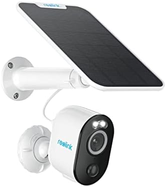 REOLINK 5Ghz Security Cameras Outdoor Wireless WiFi, Argus 3 Pro+Solar Panel with 2K 4MP Color Night Vision, 2.4/5Ghz WiFi, Non-Stop Solar Powered, Human/Vehicle Detection, No Hub Needed