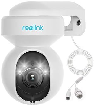 REOLINK E1 Outdoor Plug-in WiFi Security Camera, 5MP HD PTZ Camera for Home Security, Motion Tracking, 5GHz WiFi, 3X Optical Zoom, Person Vehicle Detection, Spotlight Color Night Vision, APP Control