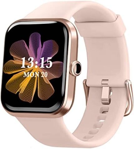 RERE ASW1 Smart Watch for Women, Alexa Built-in,1.69 inch Fitness Tracker with 20 Sport Modes, Blood Oxygen, Heart Rate, Sleep Monitor, 5ATM Waterproof, 10 Day Battery Life, Pink