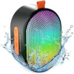 ROFALL Bluetooth Speakers Portable, Wireless Speaker with RGB Lights, HD Sound, 5 Watts, Compact Size, Dual Pairing, TWS, Waterproof, Suitable for Mobile Phones, Tablets and Laptops